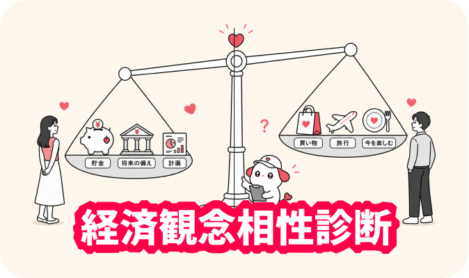 経済観念相性診断 - お金に関する価値観のマッチ度をチェック